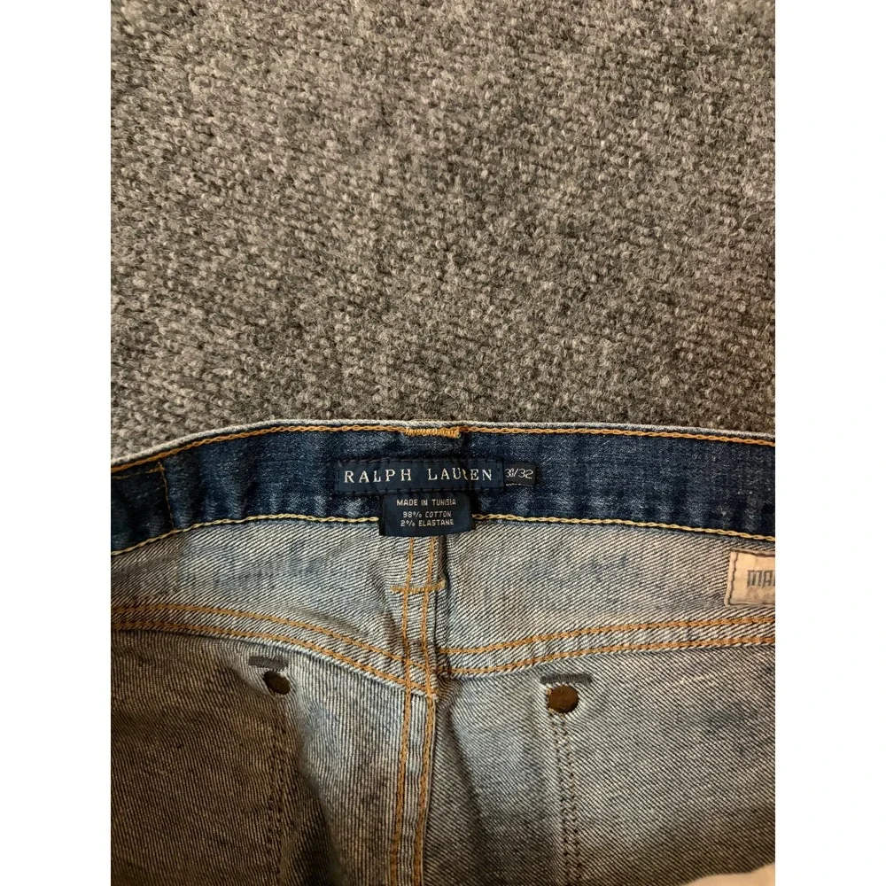 Ralph Lauren Madison Mens Bootcut Jeans Blue Medium Wash 30X32 Stretch Denim